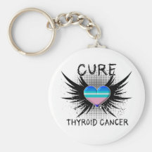 Cure Thyroid Cancer Key Chain