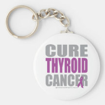 Cure Thyroid Cancer Keychain