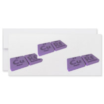 Curf as Cu Copper and Rf Rutherfordium Customized Rack Card