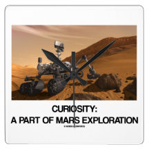 Curiosity: A Part Of Mars Exploration Wall Clock