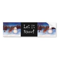 Curiosity Let It Snow Bumper Sticker bumper stickers