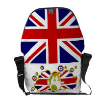 Curiosity Posse Union Jack messenger bags