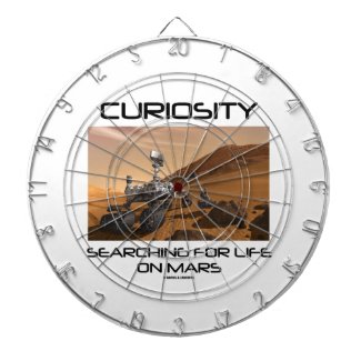 Curiosity Searching For Life On Mars (Mars Rover) Dartboard With Darts