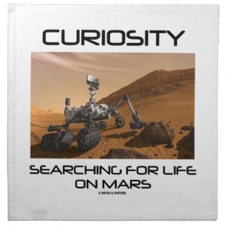 Curiosity Searching For Life On Mars (Mars Rover) Cloth Napkins