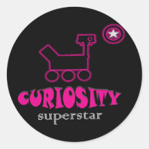 Curiosity Super Star  Pink Sticker