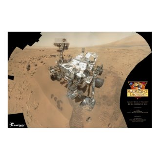 Curiosity's self-portrait on Mars Posters