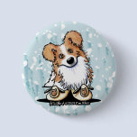 Curious Border Collie Button