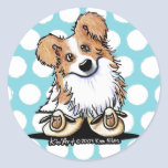 Curious Border Collie Dotted Stickers