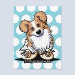 Curious Border Collie Vertical Postcard