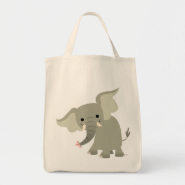 Curious Cartoon Elephant Bag