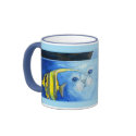 Curious Cat and Angelfish mugs
