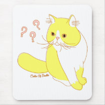 Curious Cat Doodle Art Mousepad by oodlesdoodles Curious Cat Doodle Art Mousepad