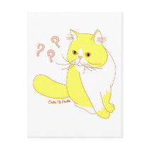 Curious Cat Doodle Art Postcard by oodlesdoodles Curious Cat Doodle Art Postcard