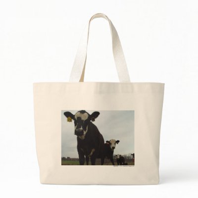 Curious Cows 2 Bag by threesalamanders