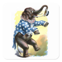 Curious Creatures - Elephant Square Sticker