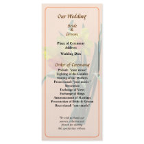 Curious Daffodils Wedding Program Customized Rack Card