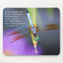 Curious Dragonfly Poem - mousepad by Horseshoes3 Curious Dragonfly Poem - mousepad