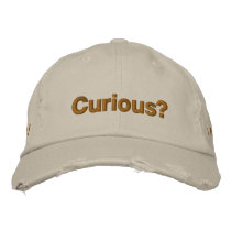 Curious? embroidered hats