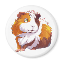 Curious Guinea Pig Magnets