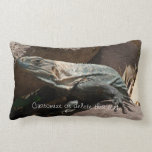 Curious Iguana; Customizable Throw Pillow