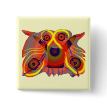 Curious lion dog buttons