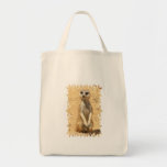 Curious Meerkat Grocery Tote Bag