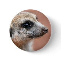 Curious Meerkat Round Button