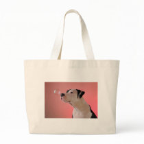 Curious pup canvas bag