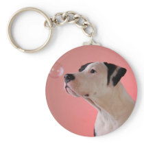 Curious pup keychain