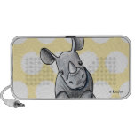 Curious Rhinoceros Dotted Yellow Speaker