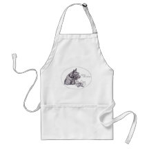 Curious Scottish Terrier Mine, all Mine Aprons