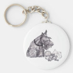 Curious Scottish Terrier Mine, all Mine Key Chains