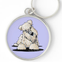 Curious Wheaten Terrier Key Chain
