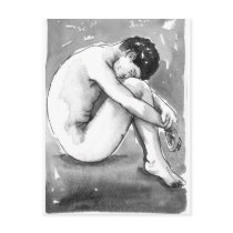 Curl Male Nude postcards