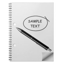 Curled Paper & Black Pen notebooks