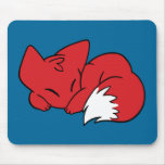 Curled Sleeping Fox Mousepads