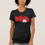 Curled Sleeping Fox T Shirts