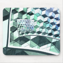 Curling Colorful Cubes mousepads