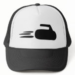 curling stone icon trucker hats