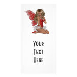 Curly Blond 3D Fairy in Pink Picture Card