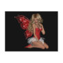 Curly Blond 3D Fairy in Pink Post Cards