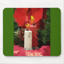 Curly Christmas Candle mousepads