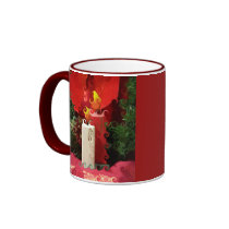 Curly Christmas Candle mugs by PhotoLisa Curly Christmas Candle mugs