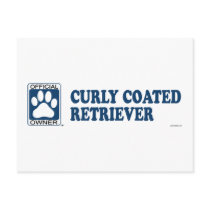 Curly Coated Retriever Blue postcards by GenuineDogOwner Curly Coated Retriever Blue postcards