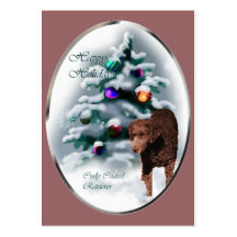Curly Coated Retriever Christmas Gifts Business Cards