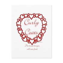 Curly-Coated Retriever True Love postcards by GreyWolfCreation Curly-Coated Retriever True Love postcards