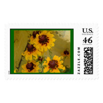 Curly Flowers postage