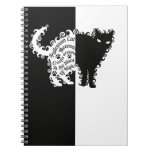 Curly Halloween Black Cat Spiral Note Books