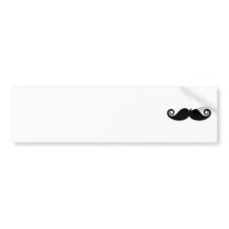 Curly Handlebar Mustache Bumper Stickers