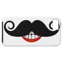 Curly Mustache and Fun Smile iPhone 5 Cases